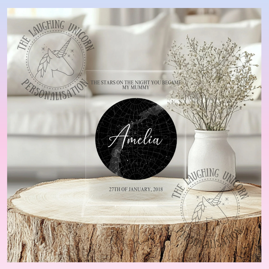 Personalised Star Map for Mum - 1 Child