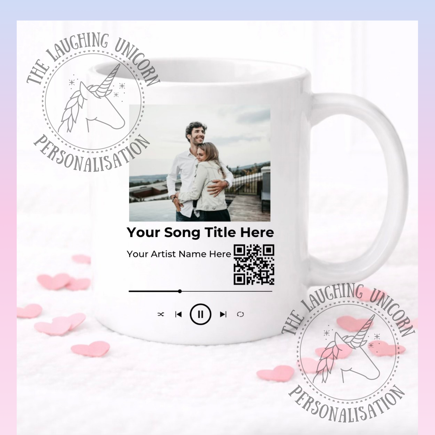 Personalised Photo & Song QR Code Mug
