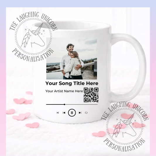 Personalised Photo & Song QR Code Mug