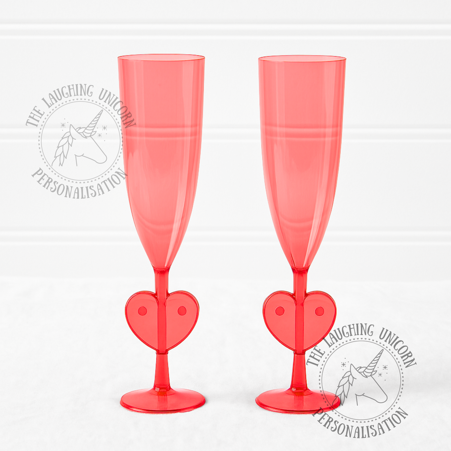 2 pack Personalised Champagne Flutes