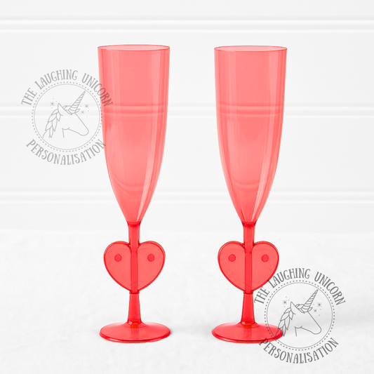 2 pack Personalised Champagne Flutes