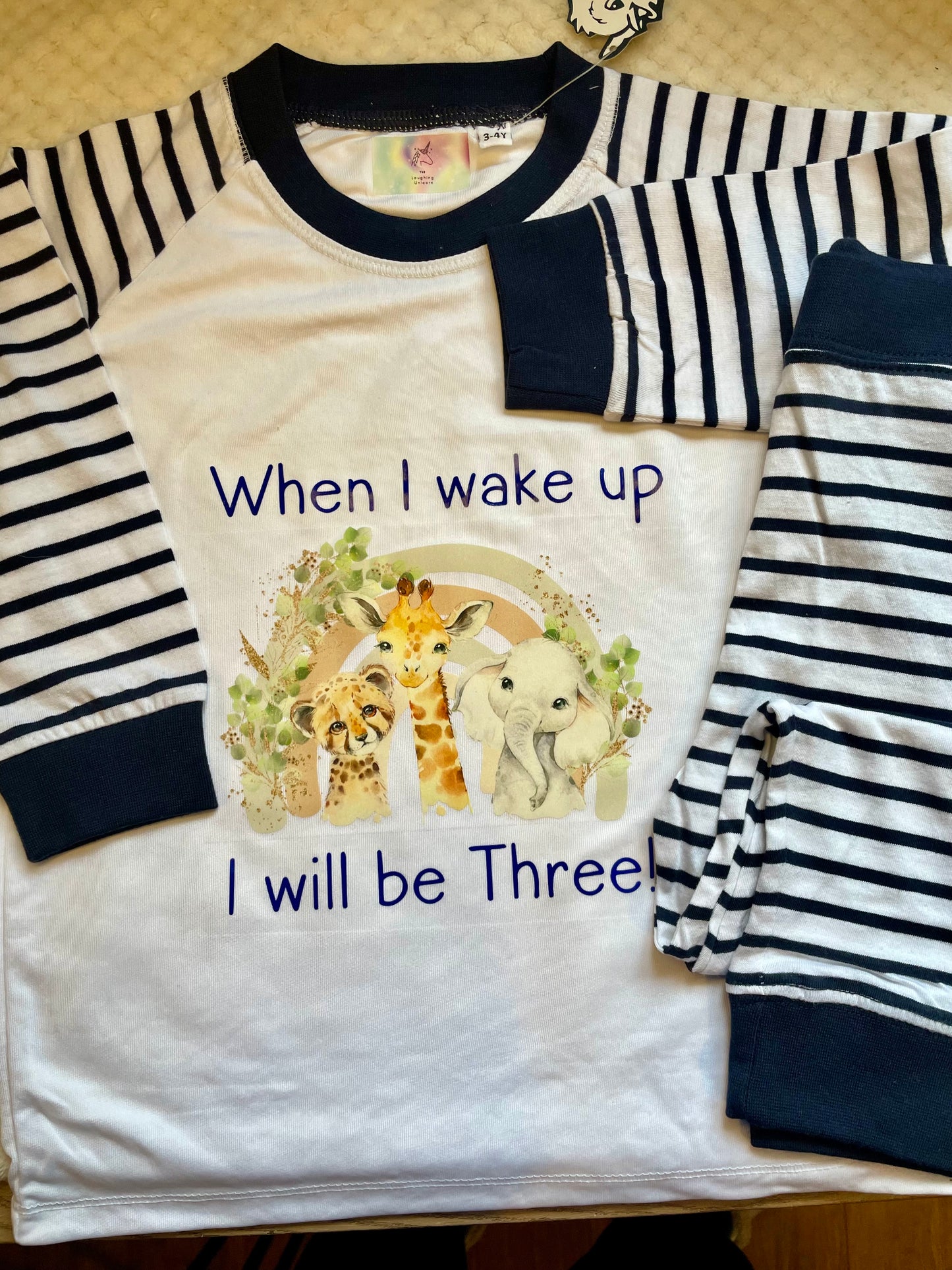 Personalised Birthday Pyjamas – “When I Wake Up I Will Be”