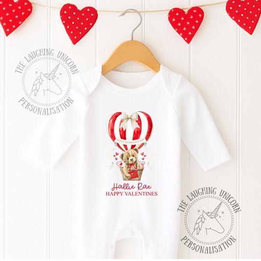 Valentines Day Baby Sleepsuit